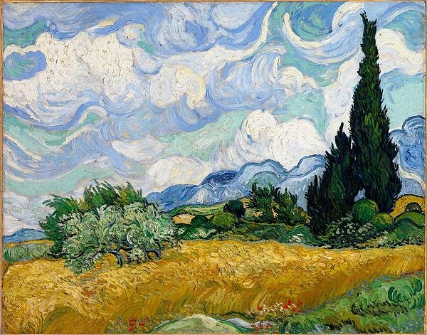 Vincent Van Gogh Wheat Field With Cypresses Poster Art Gallery