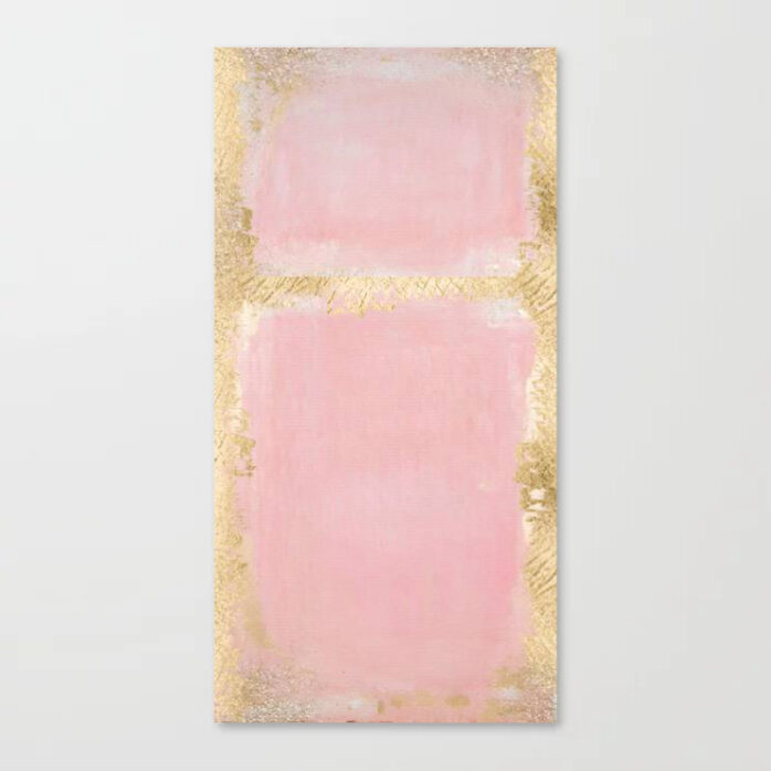Blush Pink And Gold Abstract Art Painting – Art Gallery